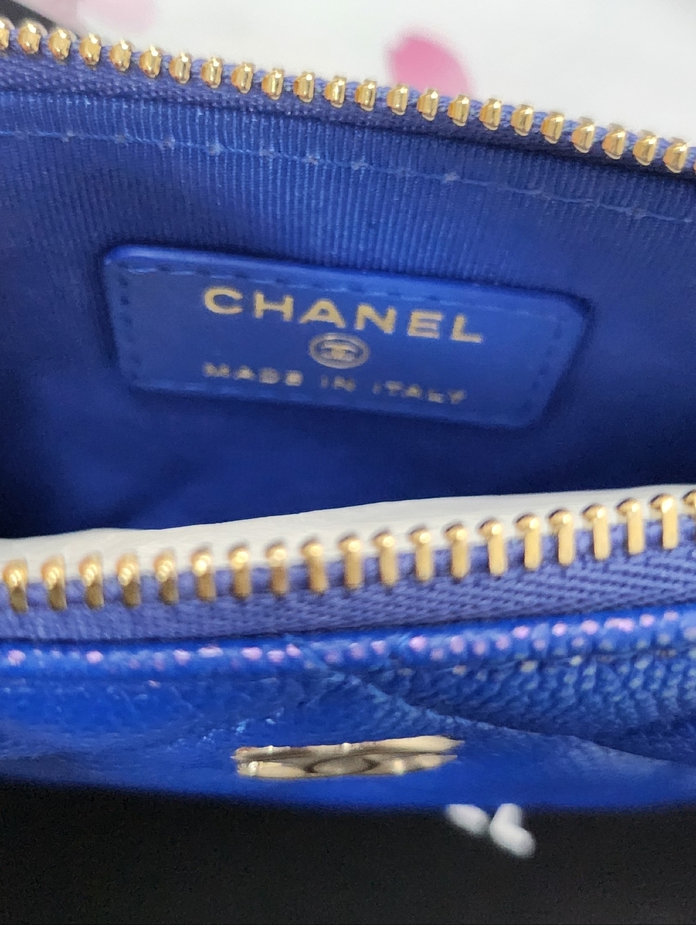 Chanel Iridescent Blue Mini O-Case - Picture 7 of 7